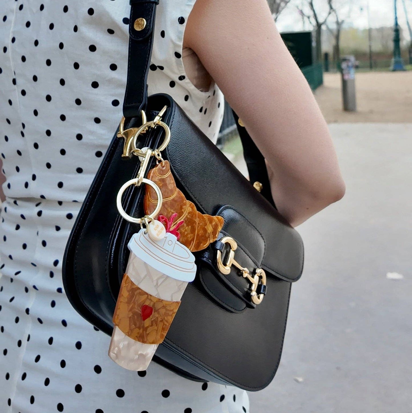 Annie's Solar eclipse bag charm coffee cup