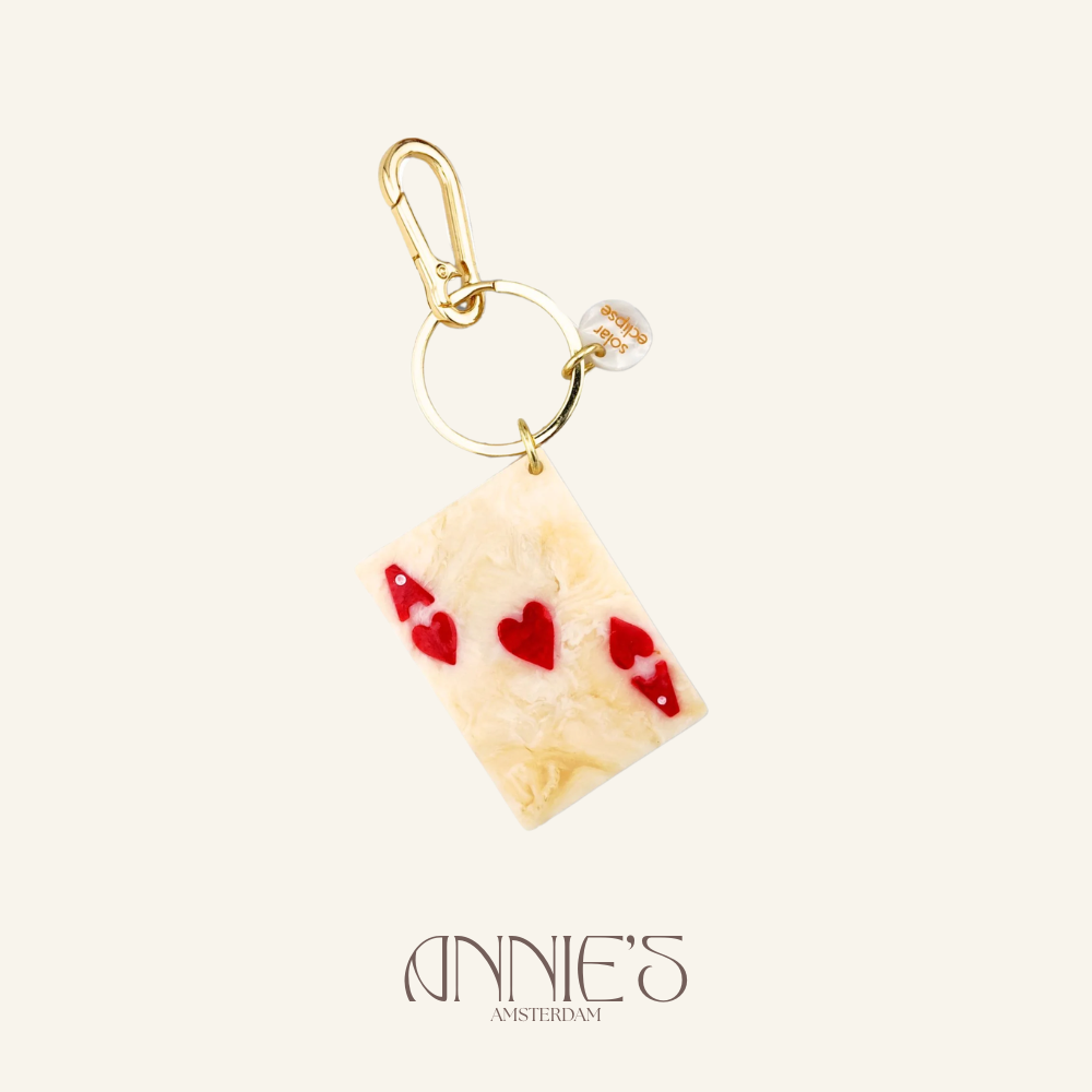 Annie's Solar eclipse Ace heart card bag charm