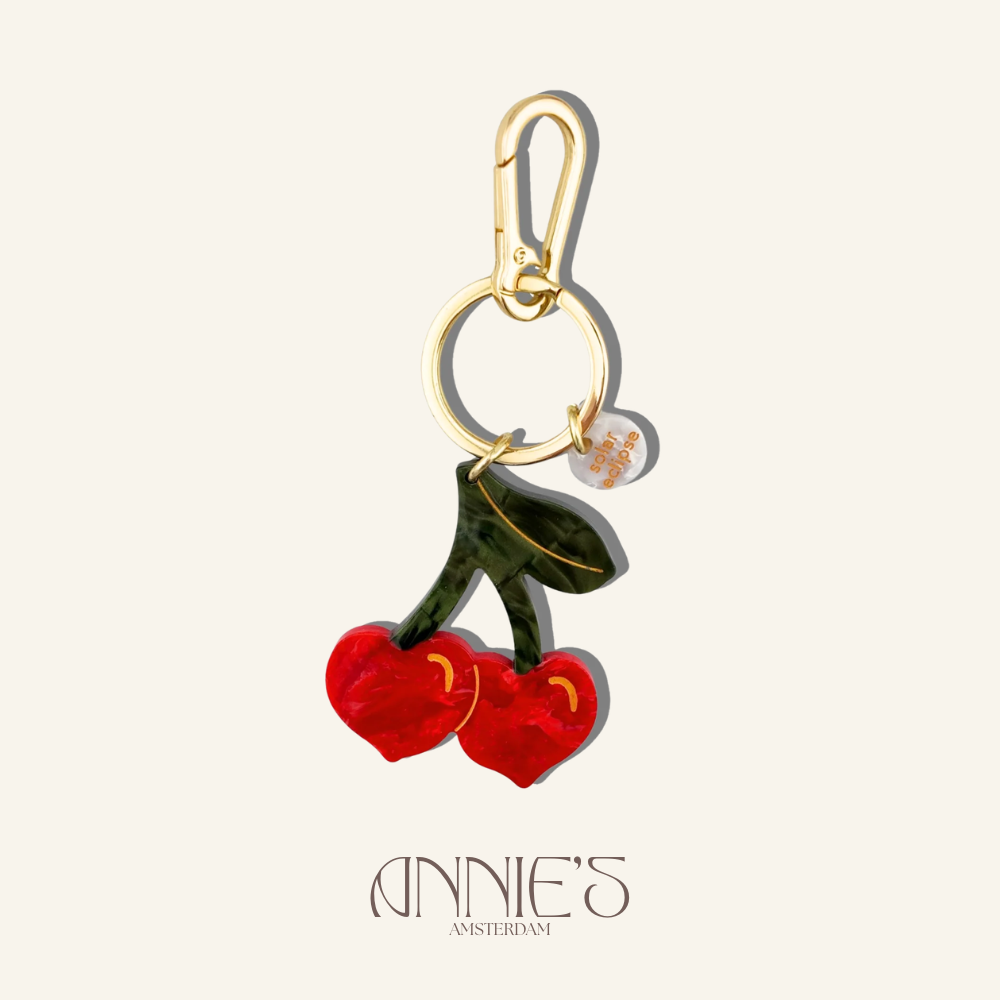 Annie's Solar eclipse bag charm cherry heart