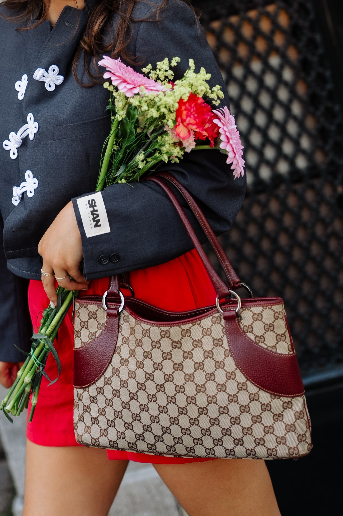 Gucci GG canvas shoulder bag