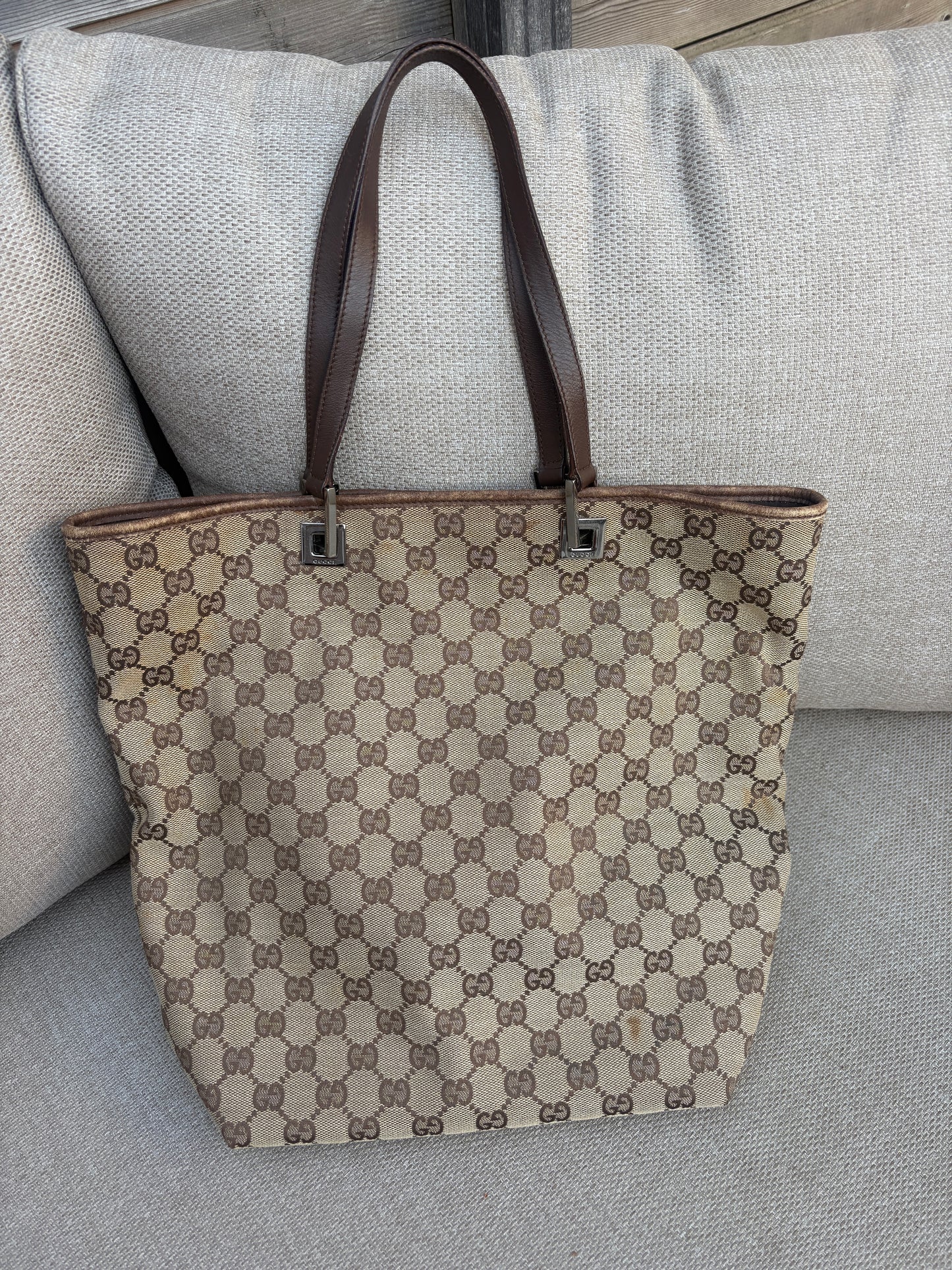Gucci canvas tote bag