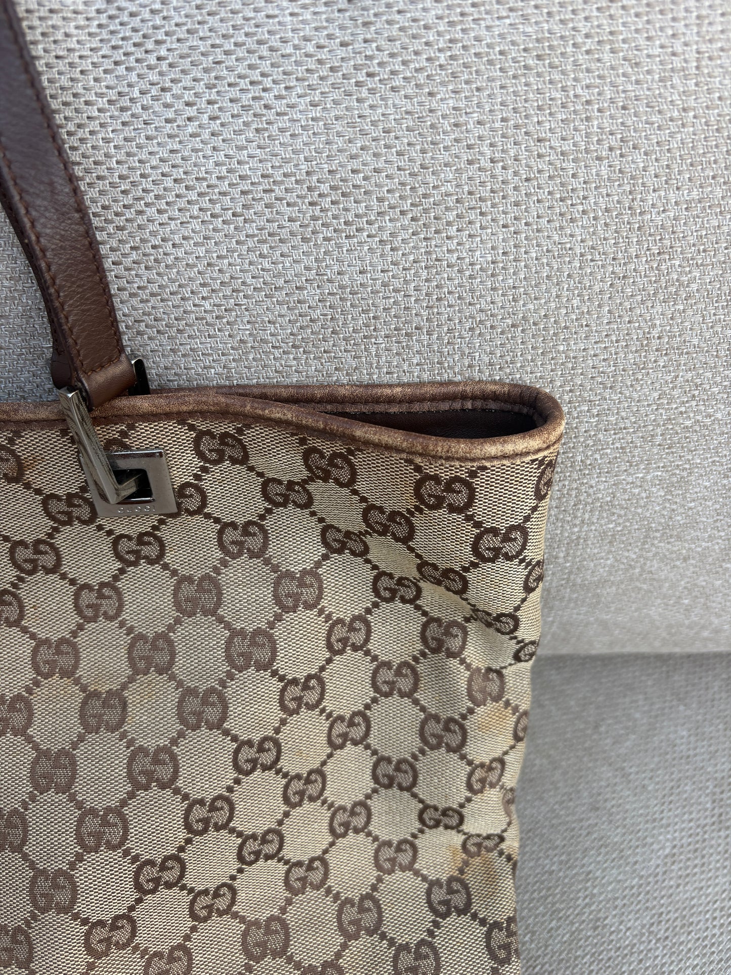 Gucci canvas tote bag