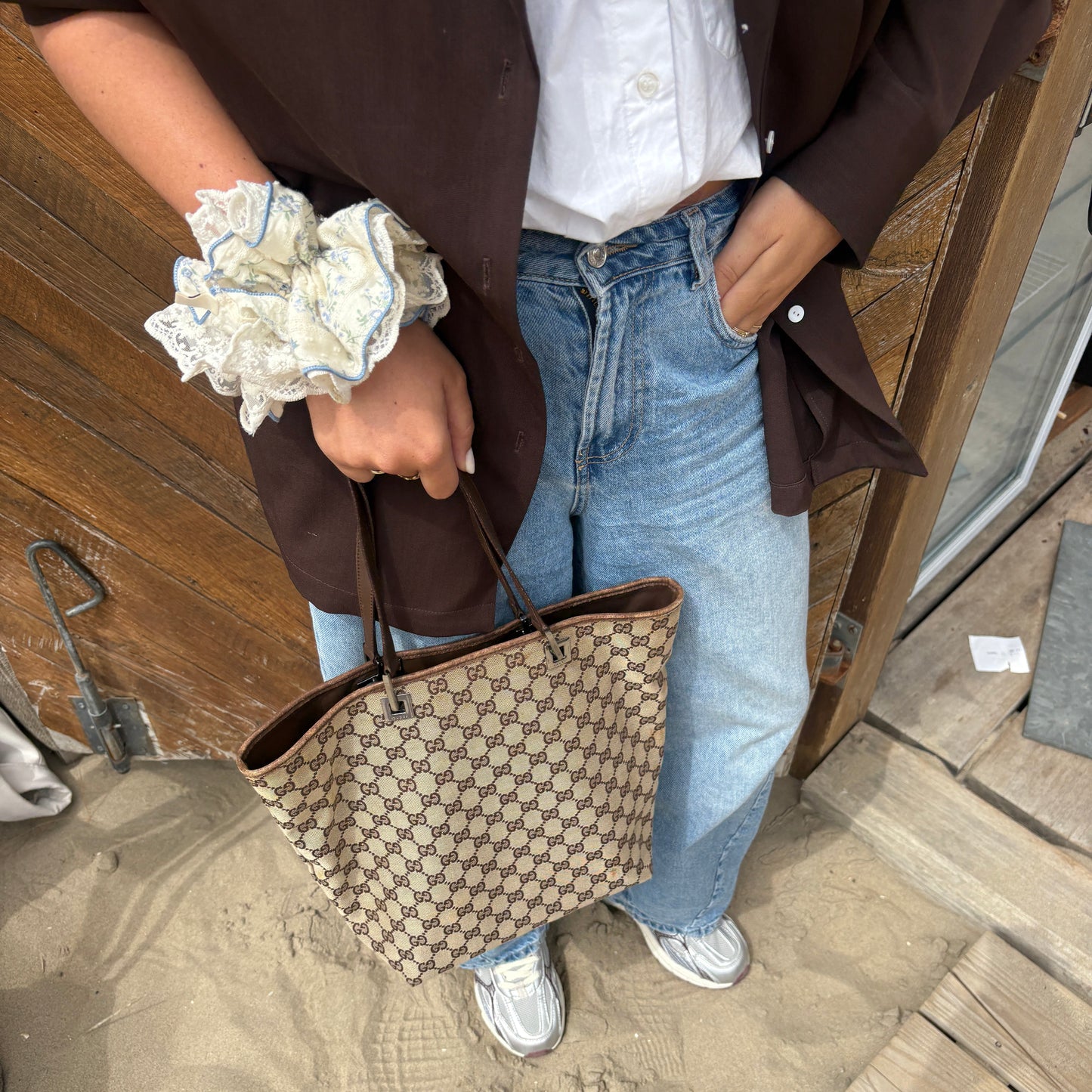 Gucci canvas tote bag