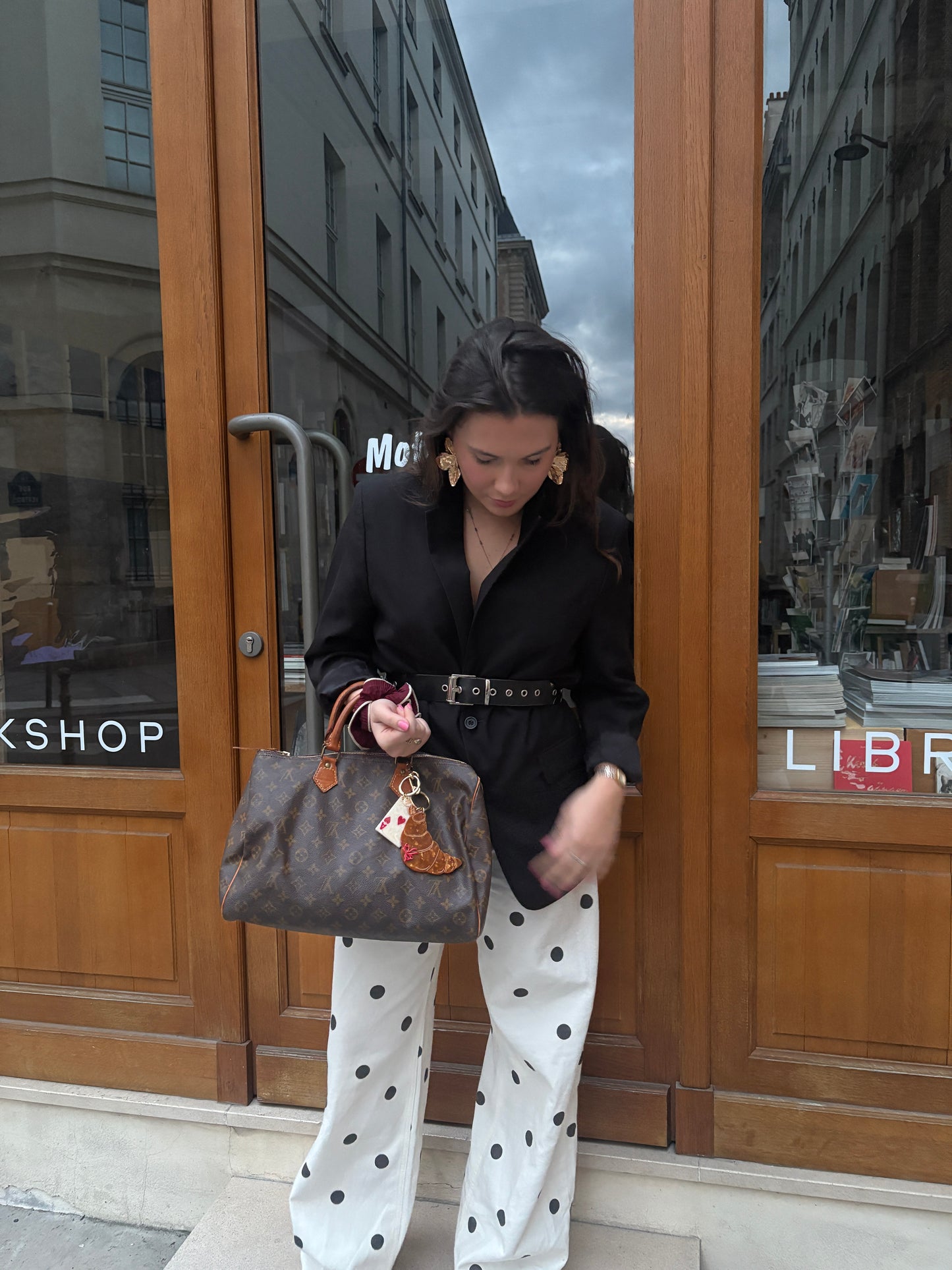 Annie's Solar eclipse bag charm croissant